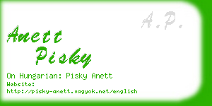 anett pisky business card